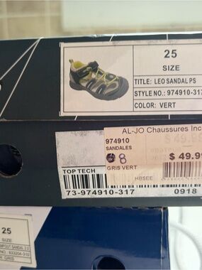 Kids' Leo Sandal PS in Grey and Green